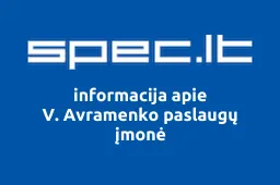 V. Avramenko paslaugų įmonė | spec.lt