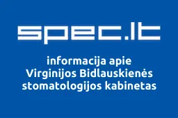 Virginijos Bidlauskienės stomatologijos kabinetas | spec.lt