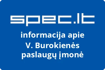 V. Burokienės paslaugų įmonė | spec.lt