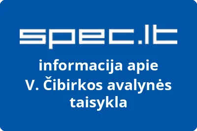 V. Čibirkos avalynės taisykla