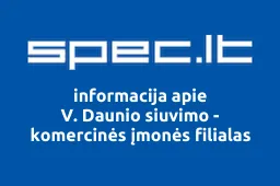 V. Daunio siuvimo - komercinės įmonės filialas | spec.lt