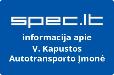 V. Kapustos autotransporto įmonė