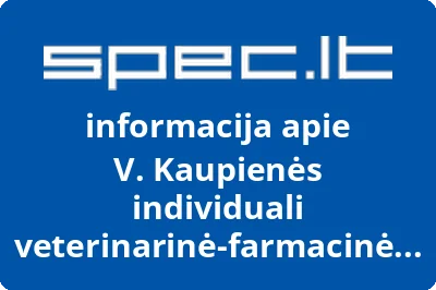 V. Kaupienės individuali veterinarinė-farmacinė įmonė