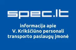 V. Krikščiūno personali transporto paslaugų įmonė iliustracija