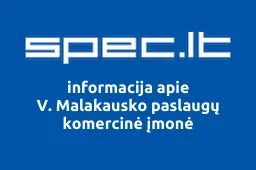 V. Malakausko paslaugų komercinė įmonė | spec.lt