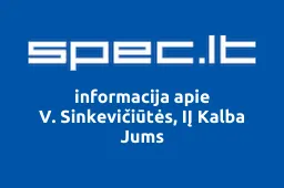V. Sinkevičiūtės, IĮ Kalba Jums | spec.lt