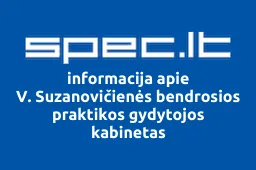V. Suzanovičienės bendrosios praktikos gydytojos kabinetas | spec.lt