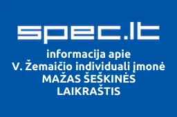 V. Žemaičio individuali įmonė MAŽAS ŠEŠKINĖS LAIKRAŠTIS iliustracija