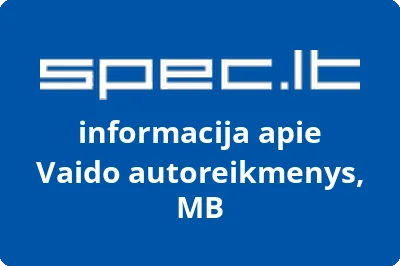 Vaido autoreikmenys, MB