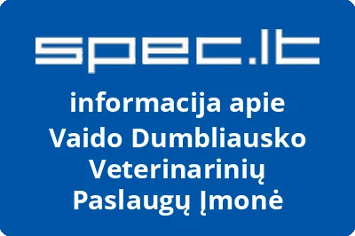 Vaido Dumbliausko veterinarinių paslaugų įmonė