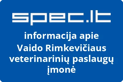 Vaido Rimkevičiaus veterinarinių paslaugų įmonė