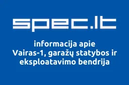 Vairas-1, garažų statybos ir eksploatavimo bendrija | spec.lt