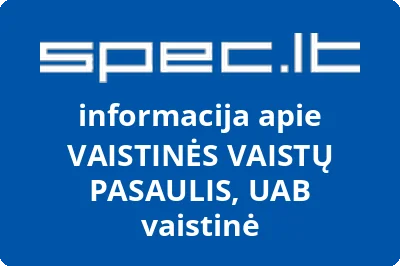 VAISTINĖS VAISTŲ PASAULIS, UAB vaistinė