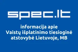 Vaistų išplatinimo tiesioginė atstovybė Lietuvoje, MB iliustracija