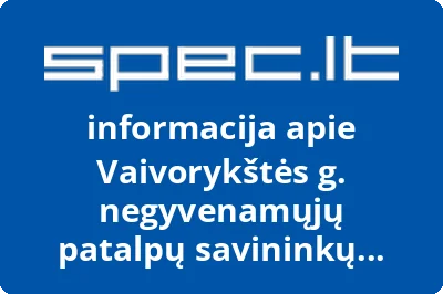 Vaivorykštės g. negyvenamųjų patalpų savininkų bendrija | spec.lt