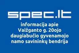 Vaižganto g. 20ojo daugiabučio gyvenamojo namo savininkų bendrija | spec.lt
