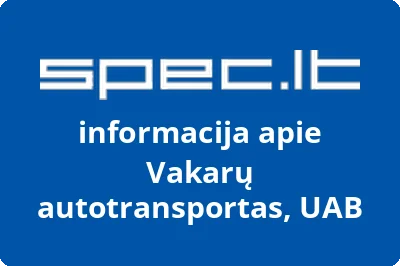 Vakarų autotransportas, UAB