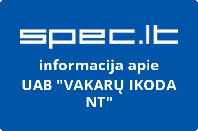 VAKARŲ IKODA NT, UAB | spec.lt