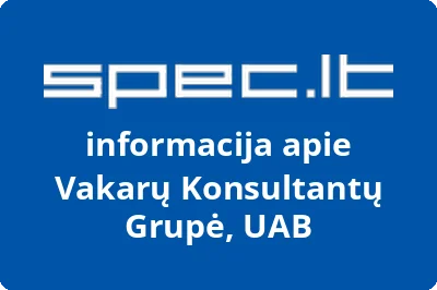 Vakarų konsultantų grupė, UAB