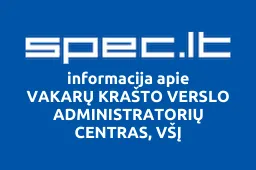VAKARŲ KRAŠTO VERSLO ADMINISTRATORIŲ CENTRAS, VŠĮ | spec.lt