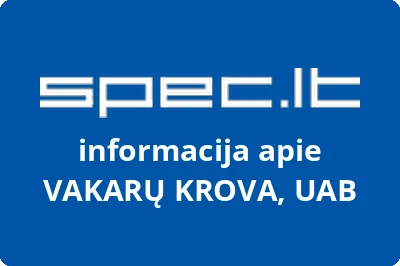 VAKARŲ KROVA, UAB