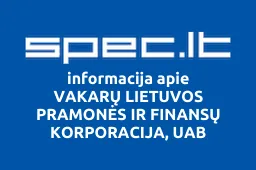 VAKARŲ LIETUVOS PRAMONĖS IR FINANSŲ KORPORACIJA, UAB | spec.lt