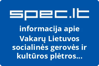 Vakarų Lietuvos socialinės gerovės ir kultūros plėtros centras, VŠĮ