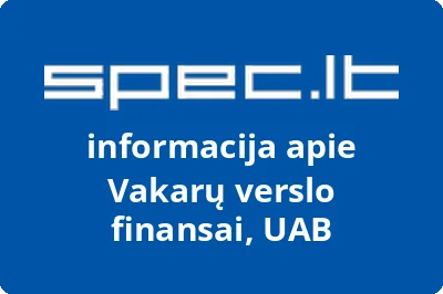 Vakarų verslo finansai, UAB