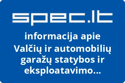 Valčių ir automobilių garažų statybos ir eksploatavimo bendrija Undinė | spec.lt