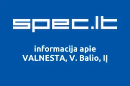 VALNESTA, V. Balio, IĮ | spec.lt
