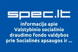 Valstybinio socialinio draudimo fondo valdybos prie Socialinės apsaugos ir darbo ministerijos profesinė sąjunga | spec.lt