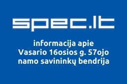 Vasario 16osios g. 57ojo namo savininkų bendrija | spec.lt
