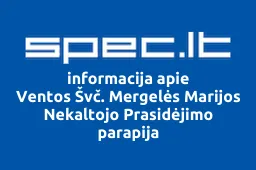 Ventos Švč. Mergelės Marijos Nekaltojo Prasidėjimo parapija | spec.lt