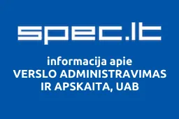VERSLO ADMINISTRAVIMAS IR APSKAITA, UAB iliustracija