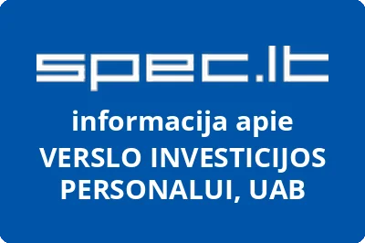 VERSLO INVESTICIJOS PERSONALUI, UAB