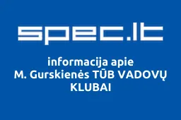 M. Gurskienės TŪB VADOVŲ KLUBAI iliustracija