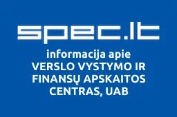 VERSLO VYSTYMO IR FINANSŲ APSKAITOS CENTRAS, UAB | spec.lt