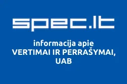 VERTIMAI IR PERRAŠYMAI, UAB | spec.lt
