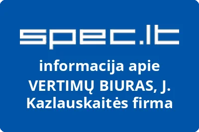 VERTIMŲ BIURAS, J. Kazlauskaitės firma