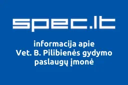 Vet. B. Pilibienės gydymo paslaugų įmonė | spec.lt