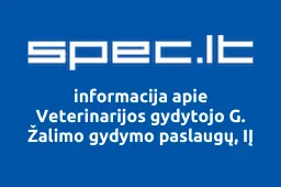Veterinarijos gydytojo G. Žalimo gydymo paslaugų, IĮ | spec.lt