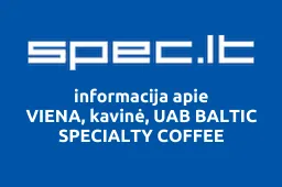 VIENA, kavinė, UAB BALTIC SPECIALTY COFFEE | spec.lt