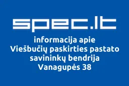 Viešbučių paskirties pastato savininkų bendrija Vanagupės 38 | spec.lt