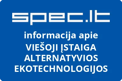 VIEŠOJI ĮSTAIGA ALTERNATYVIOS EKOTECHNOLOGIJOS
