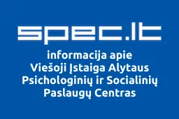 Viešoji Įstaiga Alytaus Psichologinių ir Socialinių Paslaugų Centras | spec.lt