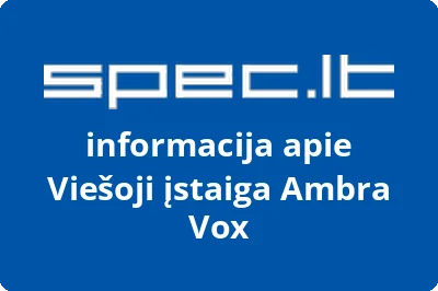 Ambra Vox, VŠĮ