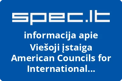 American Councils for International Education: ACTR/ACCELS, VŠĮ