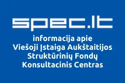 Viešoji Įstaiga Aukštaitijos Struktūrinių Fondų Konsultacinis Centras | spec.lt