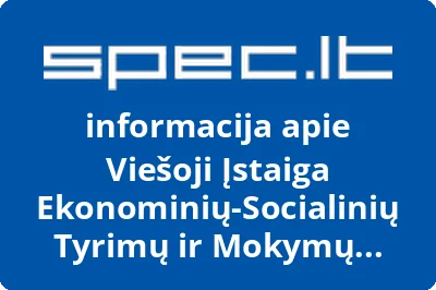 Viešoji Įstaiga Ekonominių-Socialinių Tyrimų ir Mokymų Centras