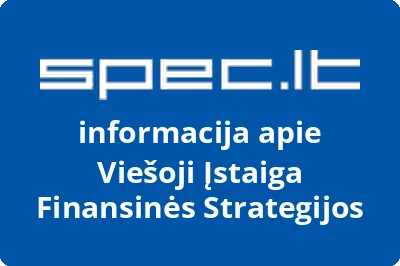 Viešoji Įstaiga Finansinės Strategijos